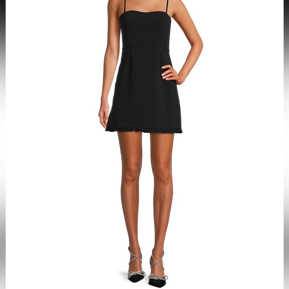 French Connection Whisper Sweetheart Light A-Line Dress - Size 4 - Black